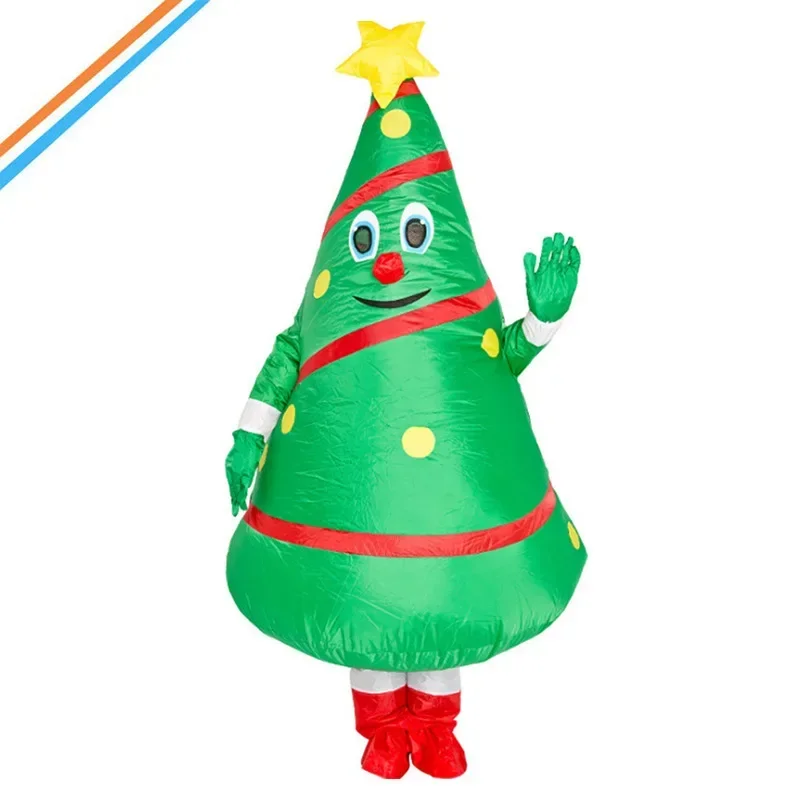 

Рождественская елка Надувной Костюм смешной Взрослый мужской женский Санта-Клаус надувная одежда маскарадный костюм талисман косплей костюмы
