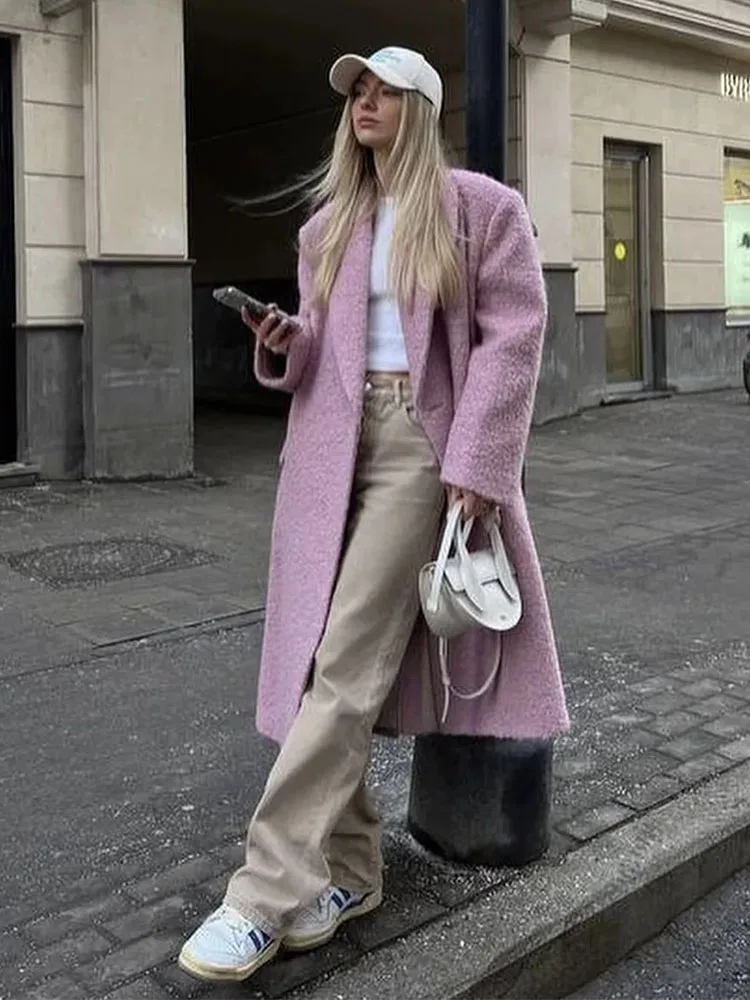 TRAF Women Pink Thick Winter Warm Faux Fur Teddy Coat 2023 Autumn Winter Women Long Sleeve Pockets Female Outerwear Chic Tops
TRAF Women Pink Thick Winter Warm Faux Fur Teddy Coat 2023 Autumn Winter Women Long Sleeve Pockets Female Outerwear Chic Tops