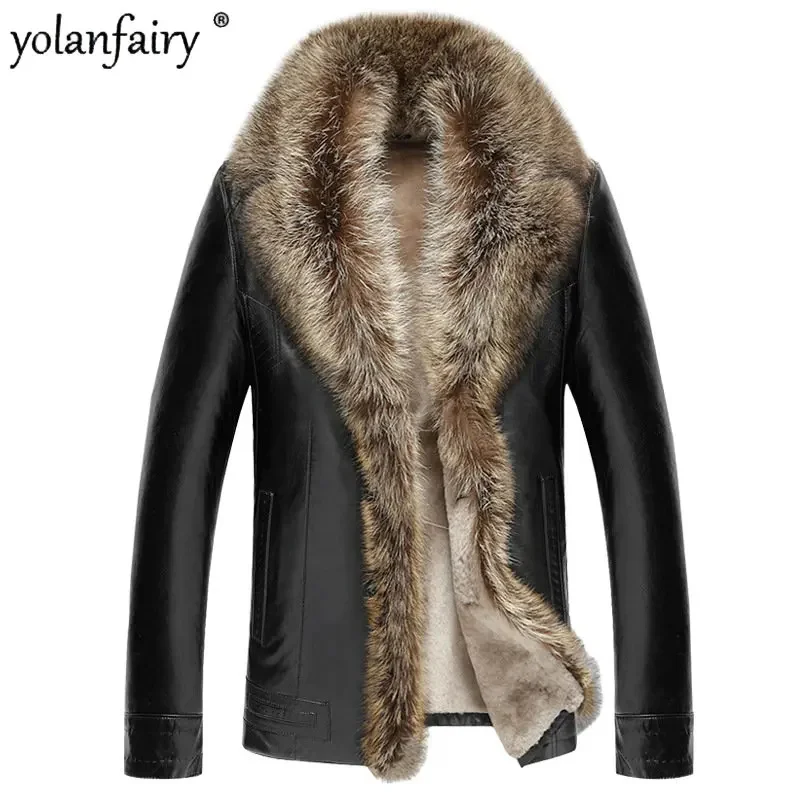 Winter Jacket Men New Raccoon Large Collar Integrated Men's Wear Thick Coat Male Leather Fur Coats Jaqueta Masculina
Winter Jacket Men New Raccoon Large Collar Integrated Men's Wear Thick Coat Male Leather Fur Coats Jaqueta Masculina