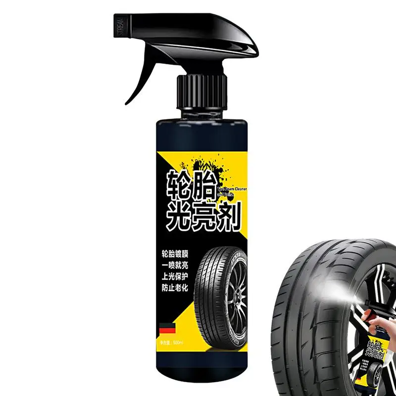 

Car Tire Shine Spray 500ml Wet Tire Dressing Spray User Friendly Spray UV Protection Ensures Precise Shine & Minimal Overspray