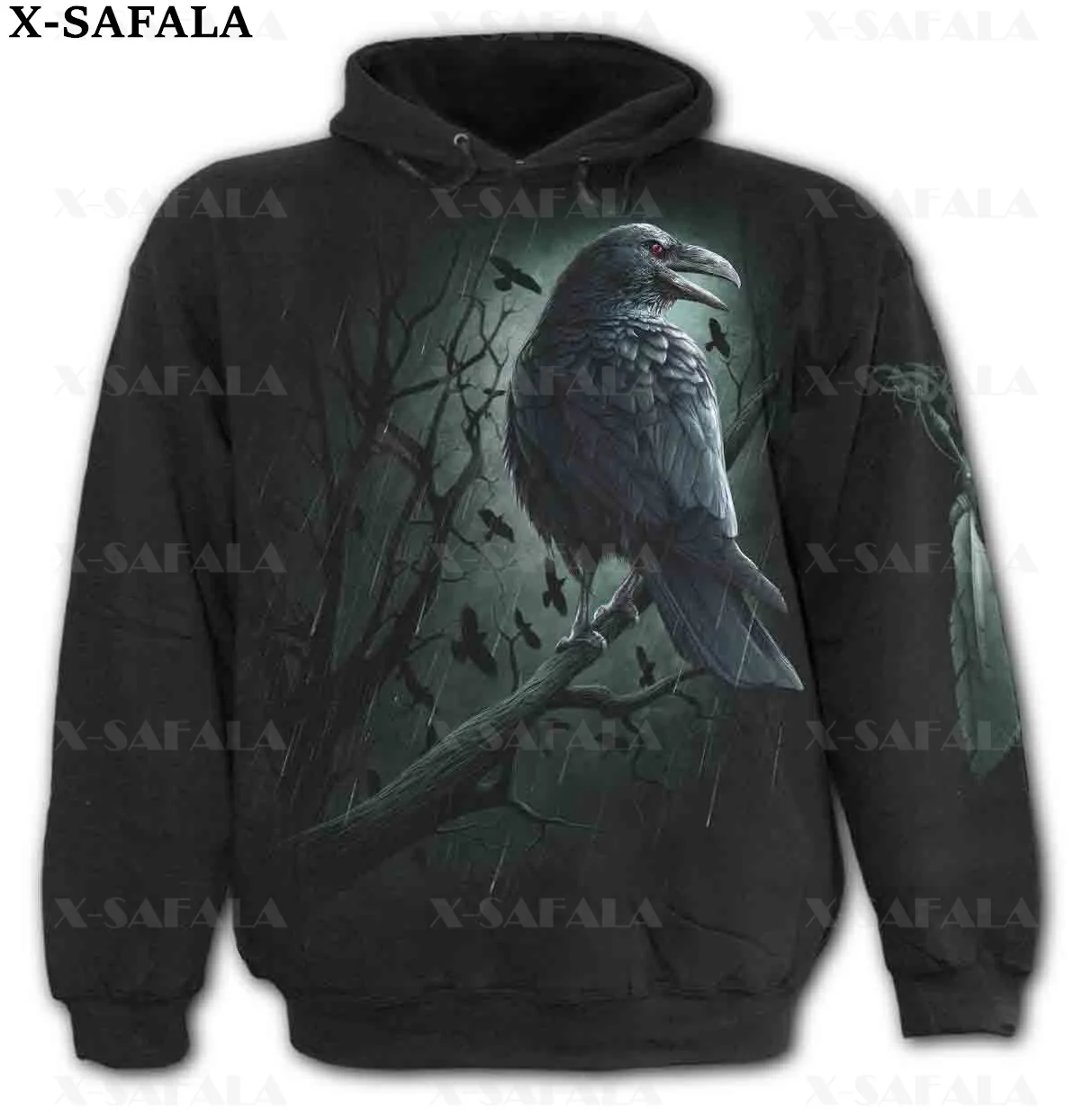 

BLACK SHADOW RAVEN Crow Dark Death Punk 3D Print Zipper Hoodie Man Female Pullover Sweatshirt Hooded Jacket Jersey Tracksuits-1