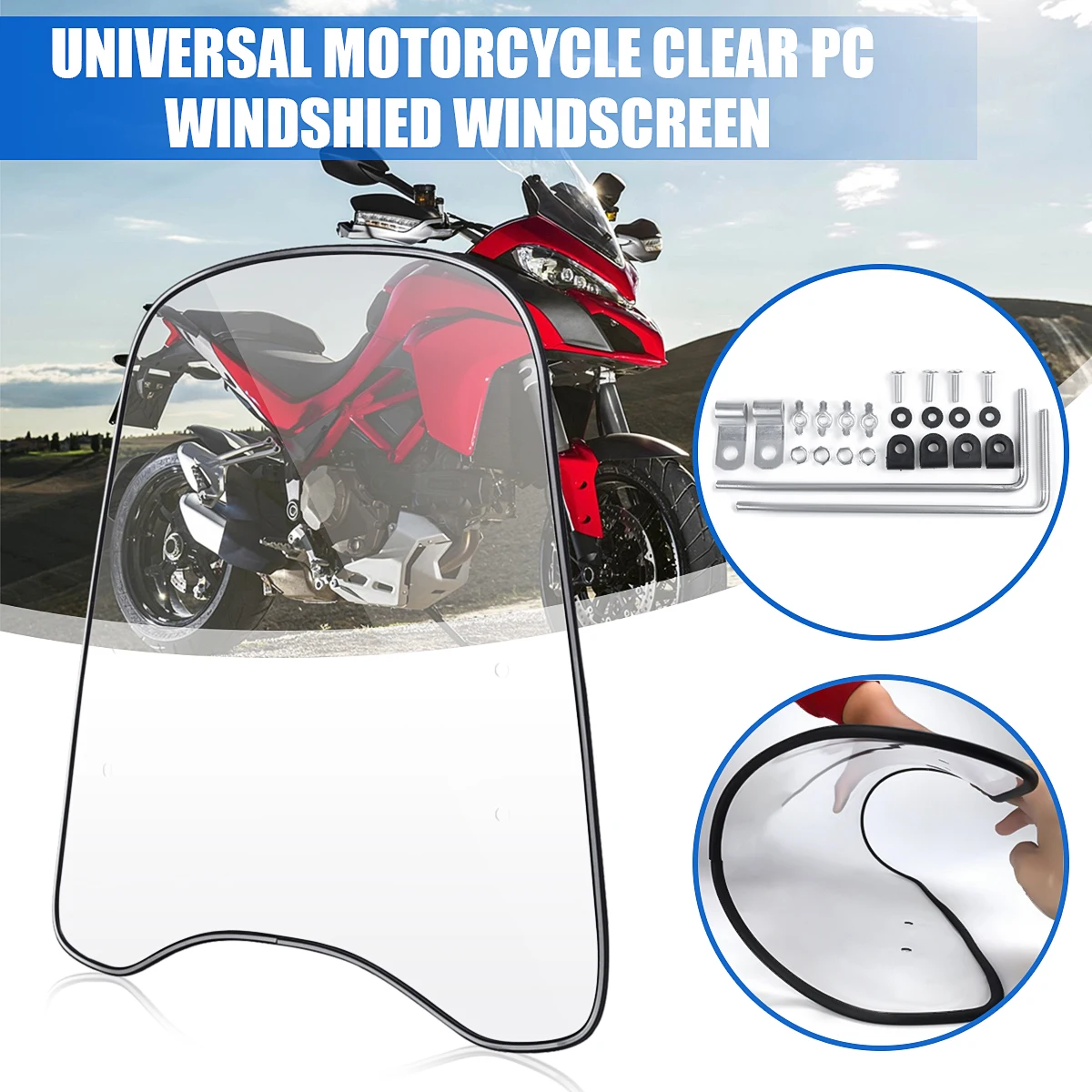 Universal Motorcycle PC Windscreen Windshield Covers Screen Clear Lens Motorbikes Deflector
Universal Motorcycle PC Windscreen Windshield Covers Screen Clear Lens Motorbikes Deflector