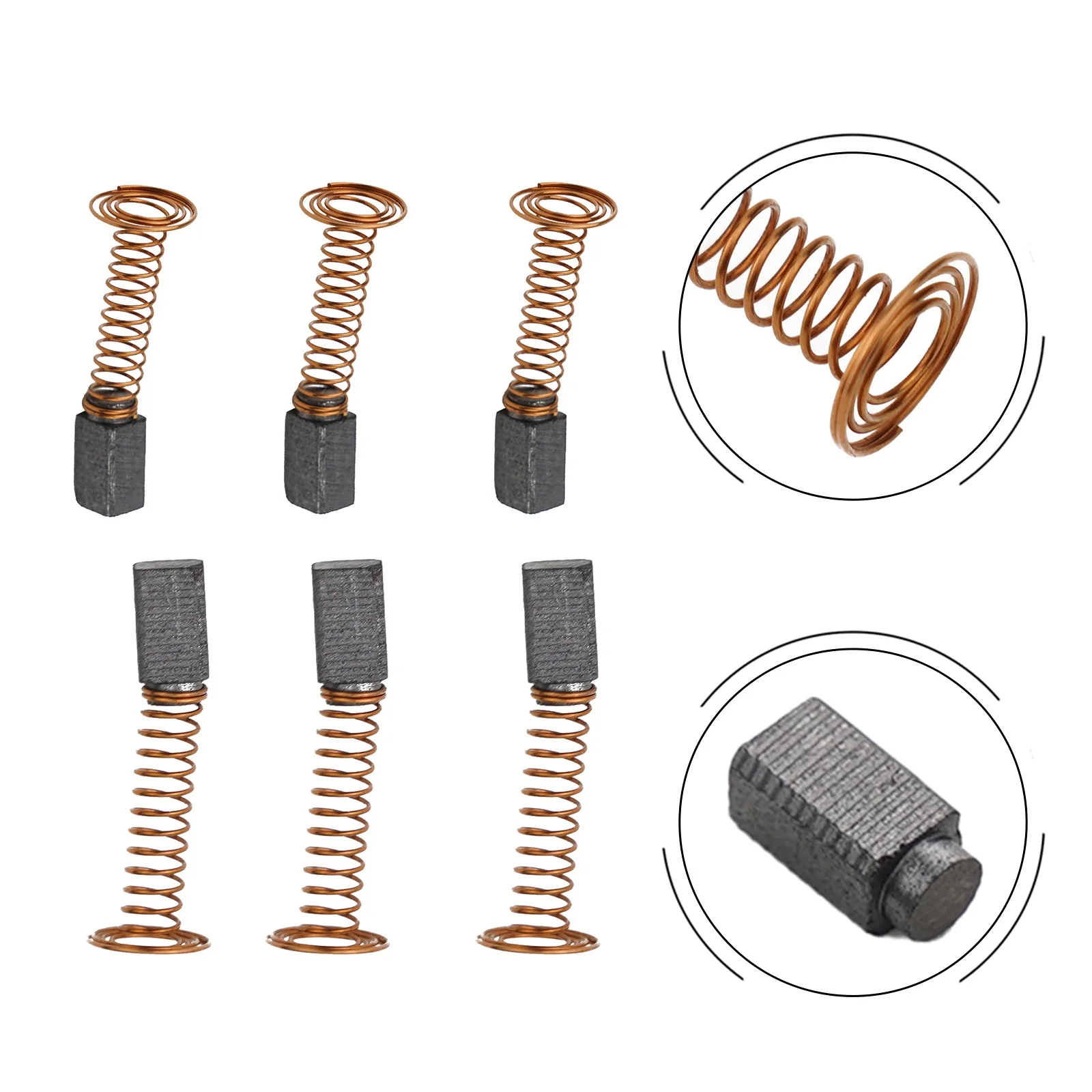 Brush With Spring Carbon Brushes 1 Set 6Pcs 7.9*5.5*4.8mm Brush Carbon Metal Rotary Tool For D3000 Electric Motor
Brush With Spring Carbon Brushes 1 Set 6Pcs 7.9*5.5*4.8mm Brush Carbon Metal Rotary Tool For D3000 Electric Motor