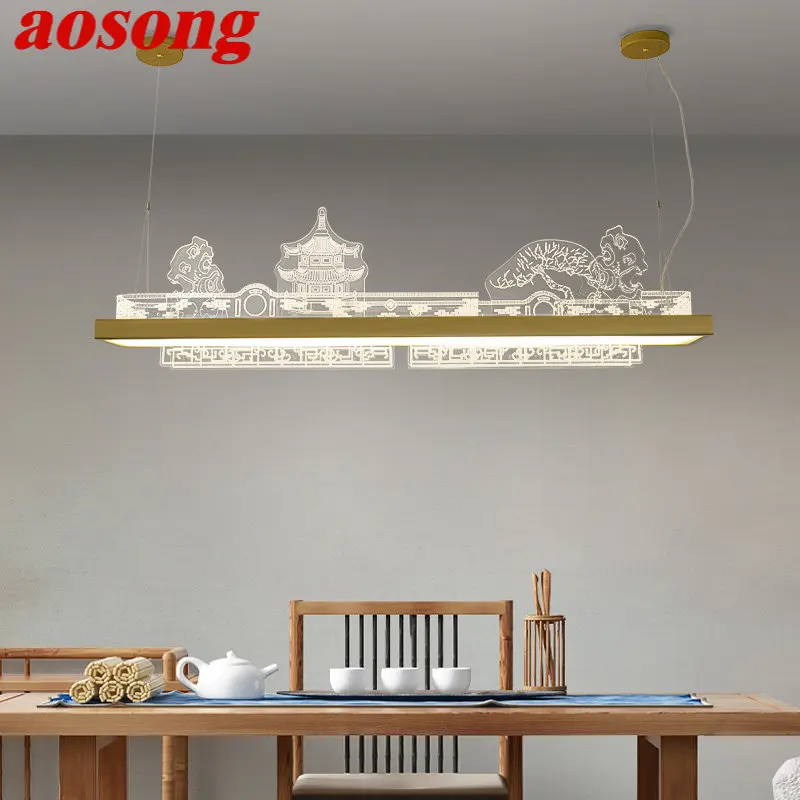 AOSONG Modern Pendant Chandelier LED 3 Colors Chinese Gold Luxury Creative Hanging Lights Fixture For Dining Room Tea-house
AOSONG Modern Pendant Chandelier LED 3 Colors Chinese Gold Luxury Creative Hanging Lights Fixture For Dining Room Tea-house