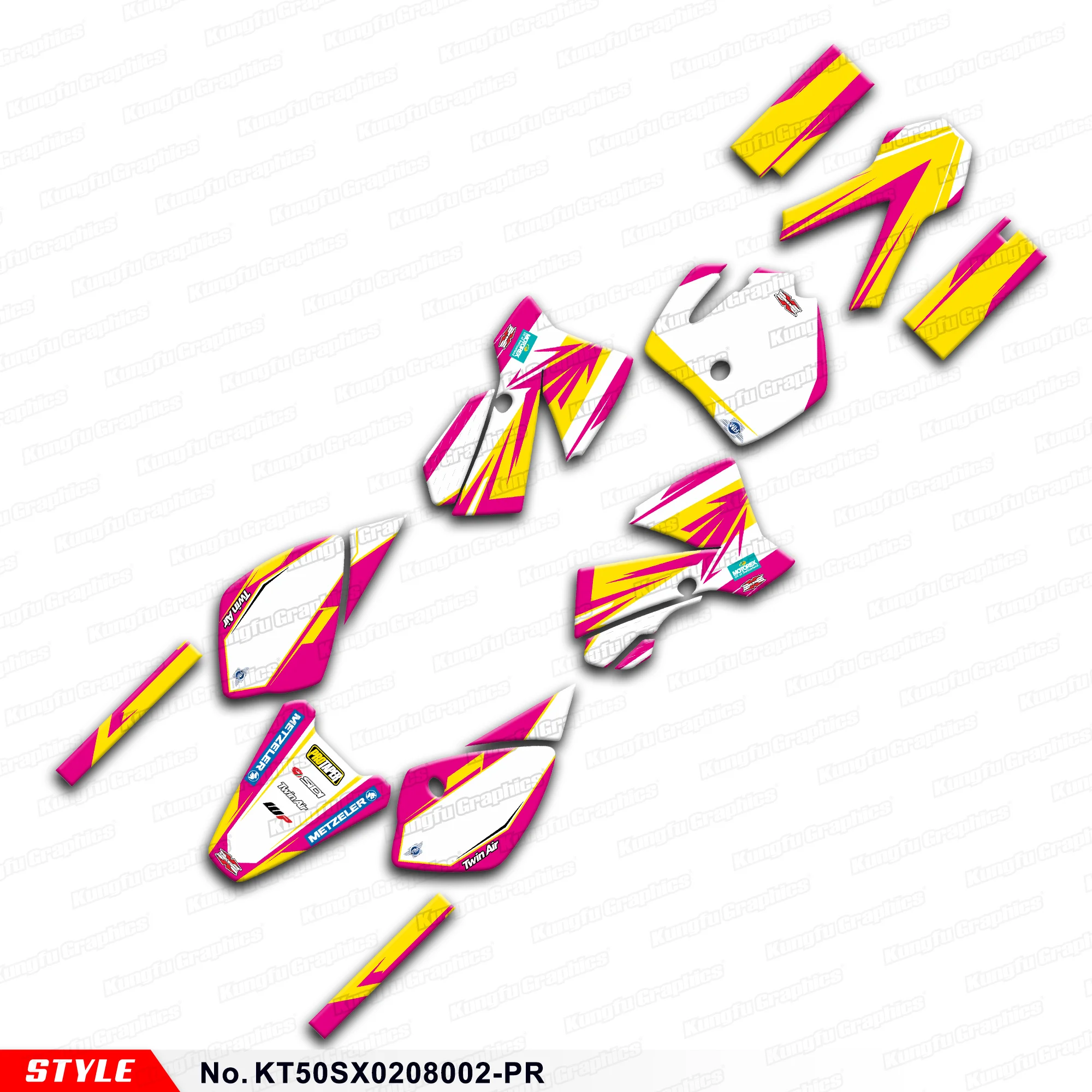 Наклейки для мотоциклов Skin Graphics для KTM SX 50 2002 2003 2004 2005 2006 2007, KT50SX0208002-PR 
Наклейки для мотоциклов Skin Graphics для KTM SX 50 2002 2003 2004 2005 2006 2007, KT50SX0208002-PR