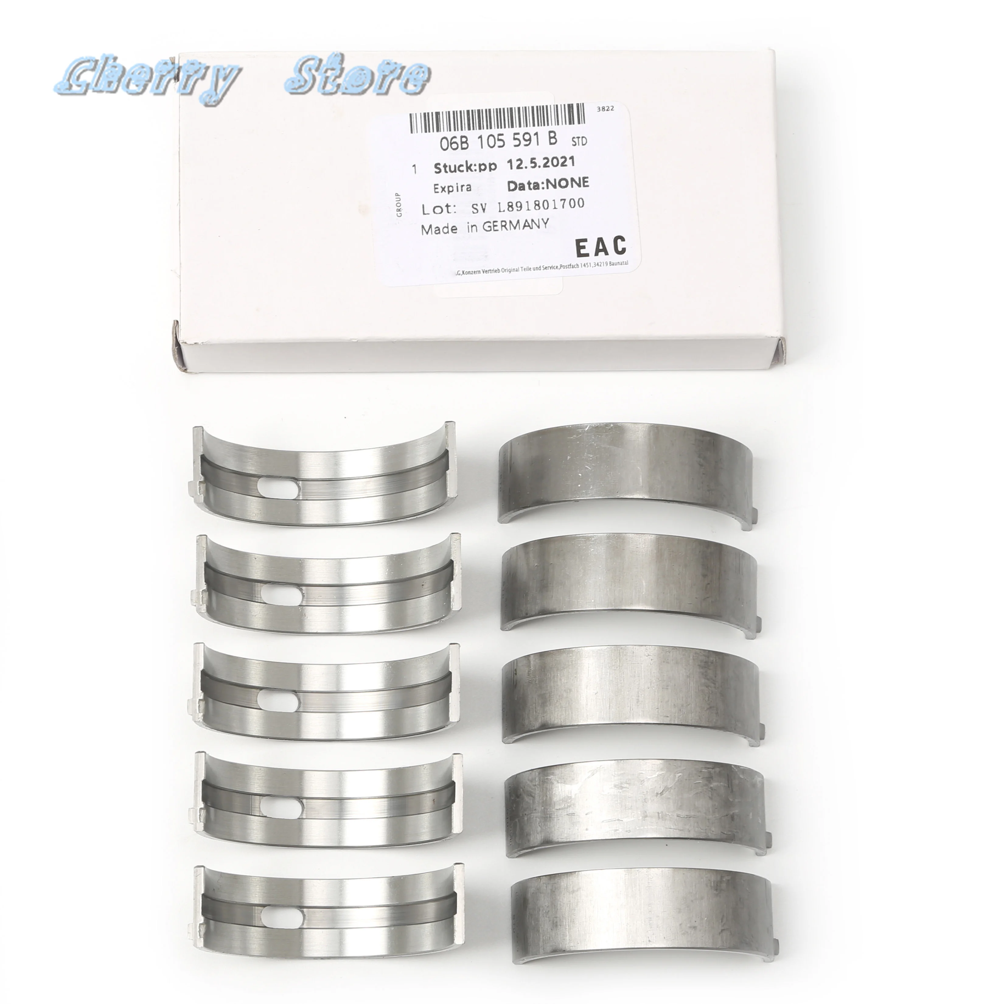 

New Engine Crankshaft Bearings Set STD For VW Golf 2.0 R EOS Touran AUDI TTS Quattro SKODA SEAT 06B105591B I01003009