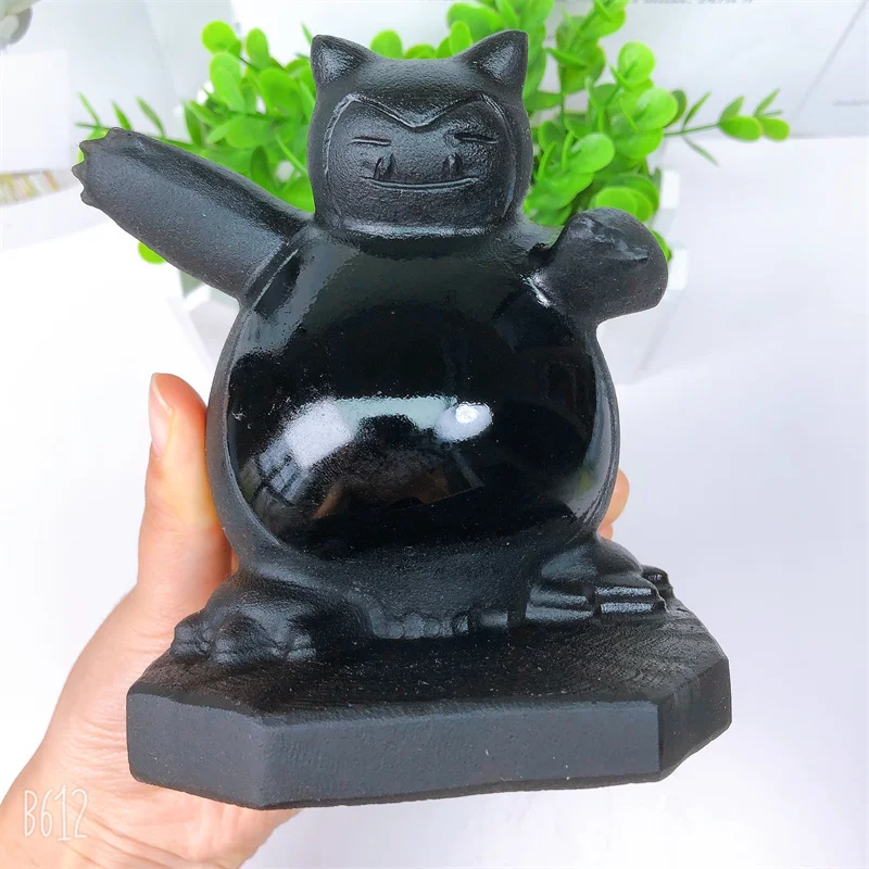 11.5cm Natural Black Obsidian Cartoon Crystal Carving Healing Birthday Present Healthy Fengshui Children Toy Home Decoration 1pc
11.5cm Natural Black Obsidian Cartoon Crystal Carving Healing Birthday Present Healthy Fengshui Children Toy Home Decoration 1pc
