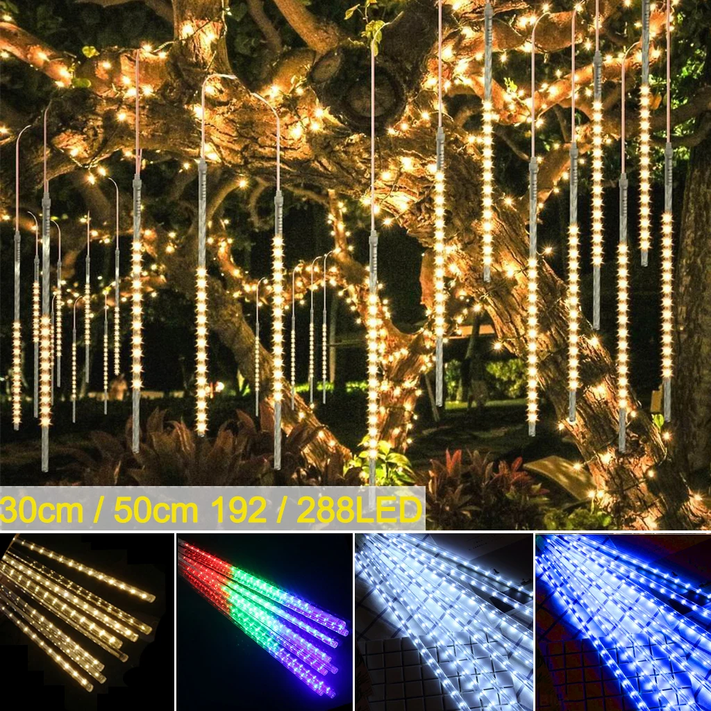 30/50cm 8 Tube Meteor Shower Rain LED String Lights Christmas Tree Snowfall Fairy Light For Outdoor Garden Decoration Waterproof
30/50cm 8 Tube Meteor Shower Rain LED String Lights Christmas Tree Snowfall Fairy Light For Outdoor Garden Decoration Waterproof