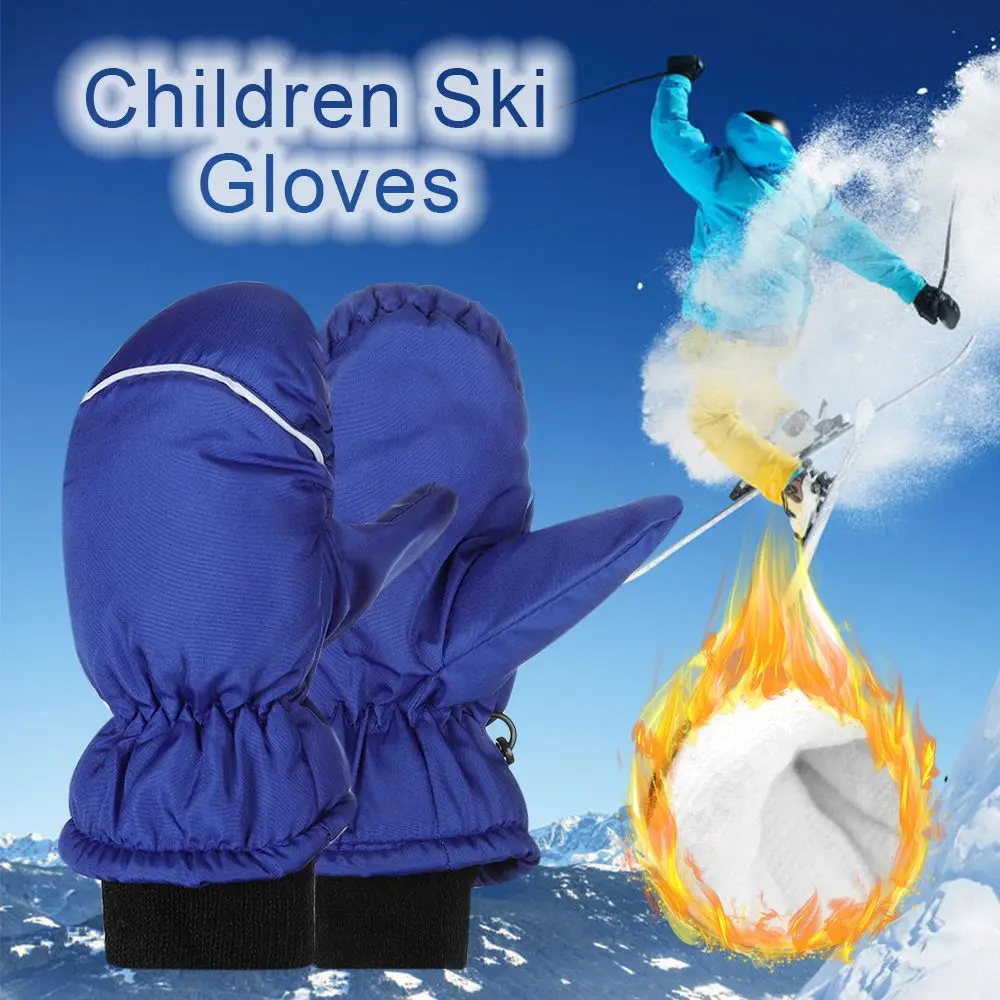 

Winter Must Windproof Waterproof Thicken Warm Long-sleeved Mitten Outdoor Riding Children Ski Gloves Snow Snowboard