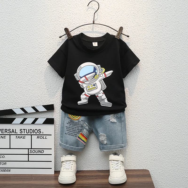 Boys Clothes Sets Summer New 2022 Astronaut T-shirts Denim Jeans Mid Short Pants for 1-5Y Boys Clothes Ribbed Sets
Boys Clothes Sets Summer New 2022 Astronaut T-shirts Denim Jeans Mid Short Pants for 1-5Y Boys Clothes Ribbed Sets
