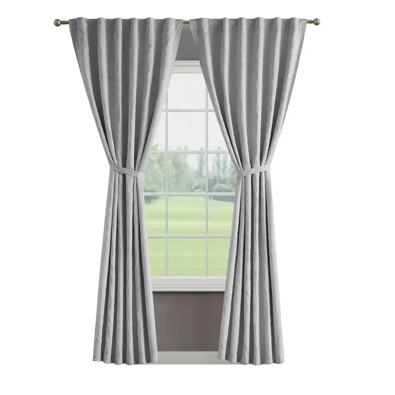 

Blackout Window Curtain Panels with Tiebacks, Back Tab, Cool Grey, 50 Sheer curtains for living room Koi Cortina para cocina Cur