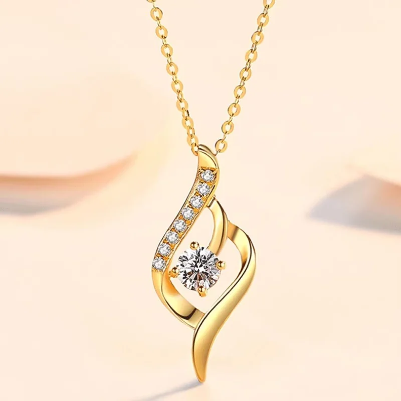 18K Gold Pendant Necklace Trendy AU750 Heart to Heart Design Versatile Clavicle Chain Set Sexy Proposal Gift for Girlfriend 1 Mallzona S57a651ba37514ae39459916c940315961 18K Gold Pendant Necklace Trendy AU750 Heart to Heart Design Versatile Clavicle Chain Set Sexy Proposal Gift for Girlfriend Mallzona