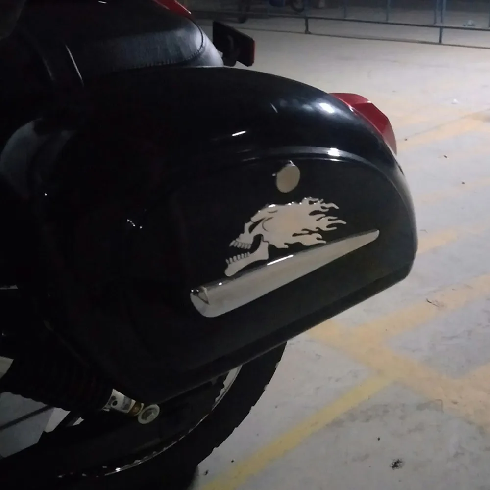 2 Pcs Motorcycle 3D Sticker Car Sliver Flaming Skull Gel Stickers Decal L/R Pair Waterproof Car Sticker Motorcycle Decoration
2 Pcs Motorcycle 3D Sticker Car Sliver Flaming Skull Gel Stickers Decal L/R Pair Waterproof Car Sticker Motorcycle Decoration