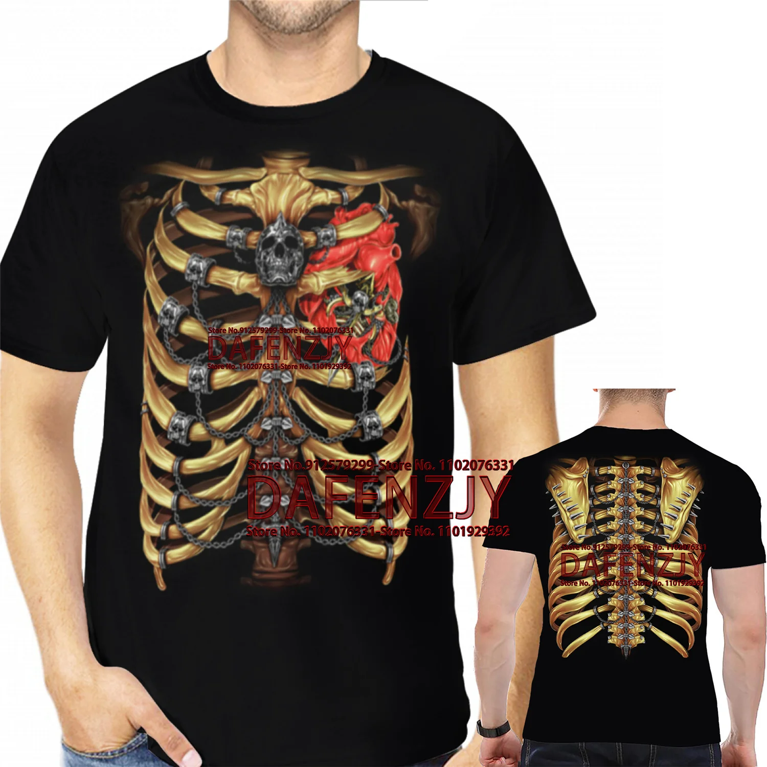 Novelty Gothic Skull Tshirt Male Skeleton Internal Organs 3D Printed T-Shirt Halloween Fashion Short-Sleeved Funny Men T Shirt
Novelty Gothic Skull Tshirt Male Skeleton Internal Organs 3D Printed T-Shirt Halloween Fashion Short-Sleeved Funny Men T Shirt