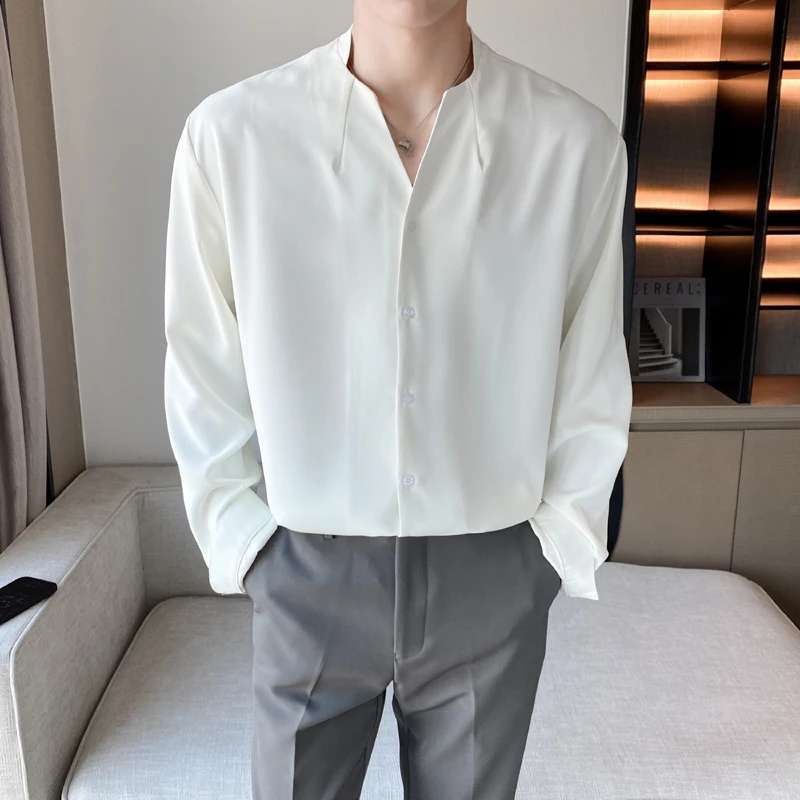 Vintage Gentleman White Long Sleeve Shirts For Mens Black Elegant Stylish Mens Clothing 2022 Trendy Products Social Party Dress
Vintage Gentleman White Long Sleeve Shirts For Mens Black Elegant Stylish Mens Clothing 2022 Trendy Products Social Party Dress