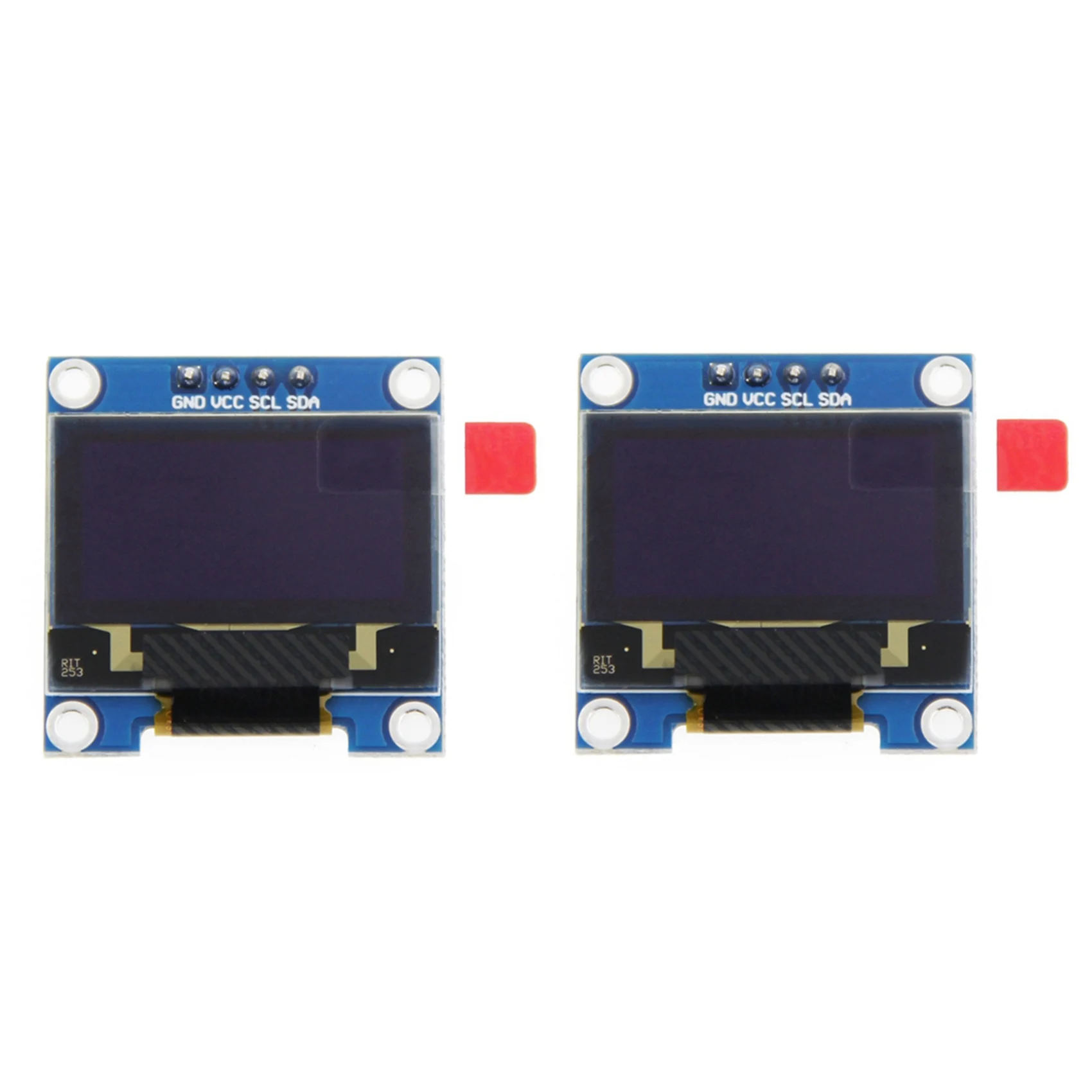 

2X 0.96 Inch IIC I2C Serial GND 128X64 OLED LCD LED Display Module SSD1306 for Arduino Kit Blue Display