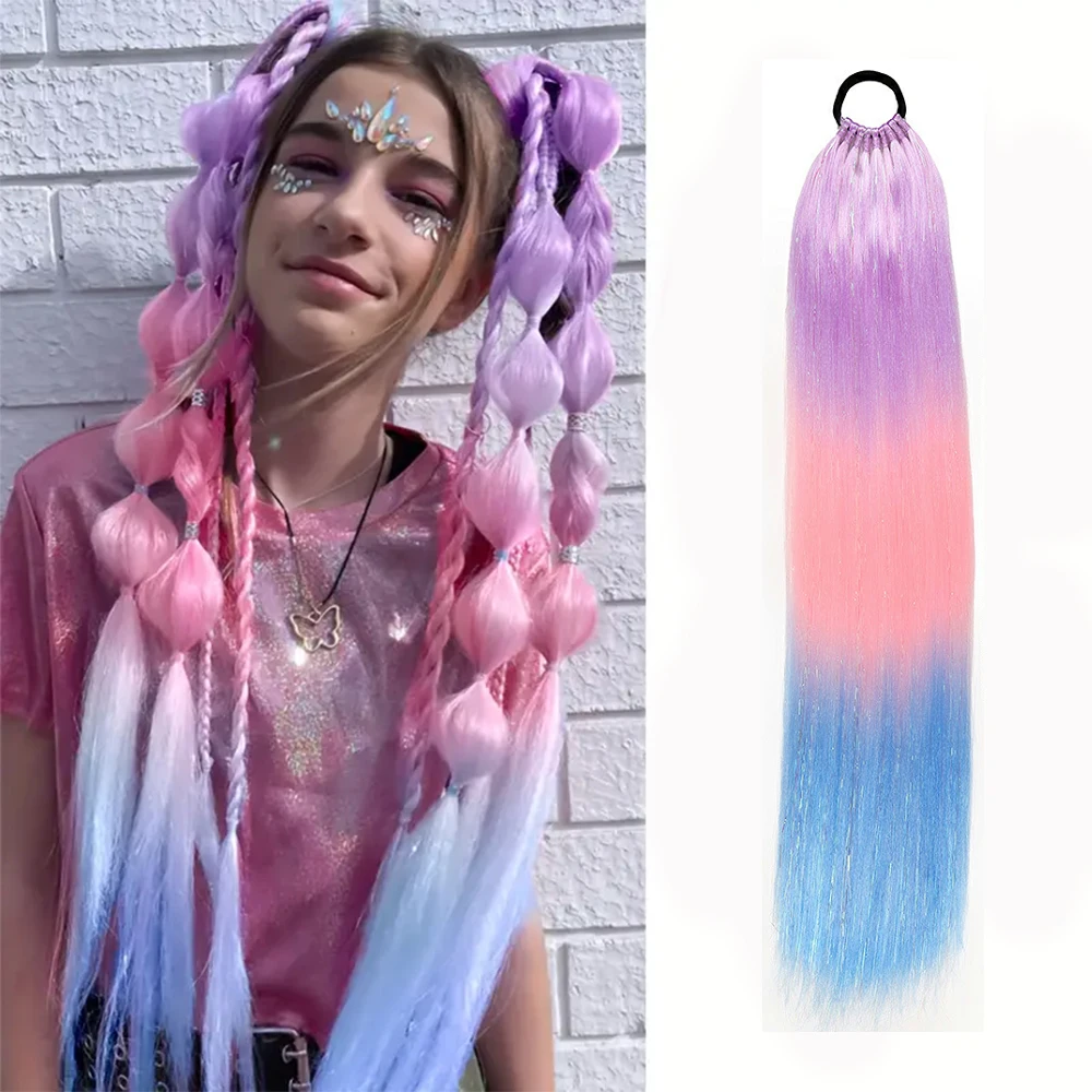 Jumbo Y2K Braiding Ponytail Hair Extensions Synthetic wigs 9 Strands 24 Inch Ombre Colorful Yaki Straight cosplay hair Accessory
Jumbo Y2K Braiding Ponytail Hair Extensions Synthetic wigs 9 Strands 24 Inch Ombre Colorful Yaki Straight cosplay hair Accessory