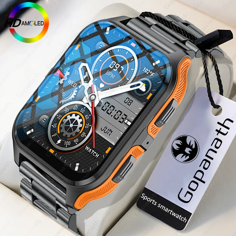 

New Men's Bluetooth Call Smart Watch AI Voice Assistant Health Monitoring 100+ Sports Mode 3ATM Waterproof Outdoor Smart Watch