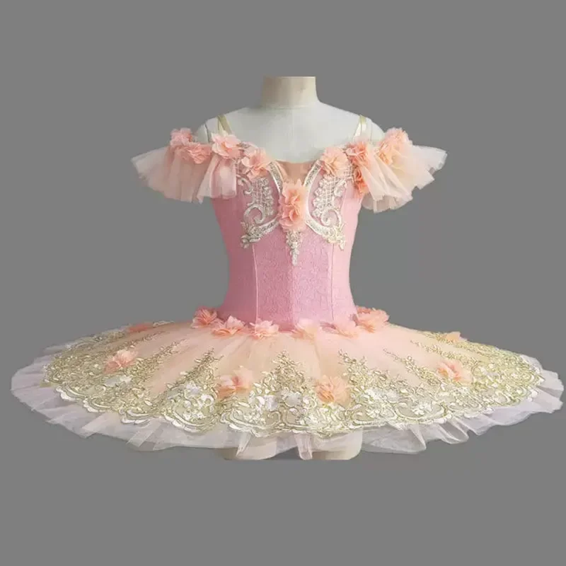 

Flower Professional Ballet Tutu White Swan Lake Platter Tutu Romantic Ballerina Party Dance Costume Balett Dress Girl Women