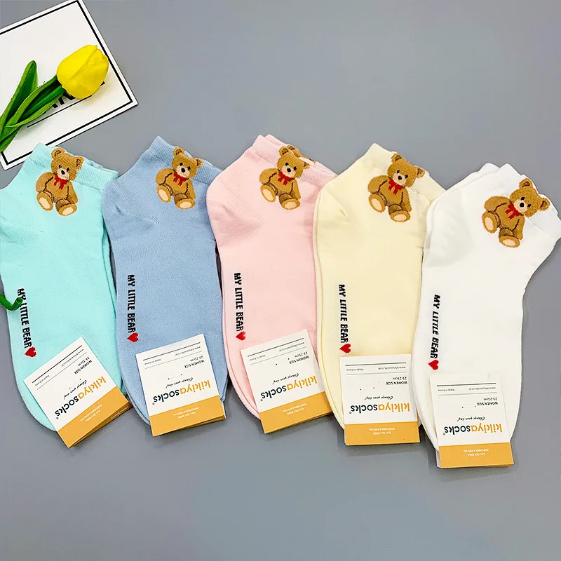 Bear Woman Socks Short Kawaii Women Sock Cotton Woman Sox White ThinCartoon Ladies Summer Classic Lady Calcetines Hombre
Bear Woman Socks Short Kawaii Women Sock Cotton Woman Sox White ThinCartoon Ladies Summer Classic Lady Calcetines Hombre