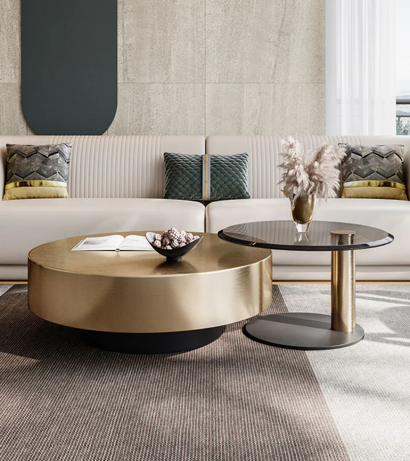 Italian Light Luxury Round coffee Table Nordic Post modern Living Room Small family stainless steel coffee table and side table
Italian Light Luxury Round coffee Table Nordic Post modern Living Room Small family stainless steel coffee table and side table