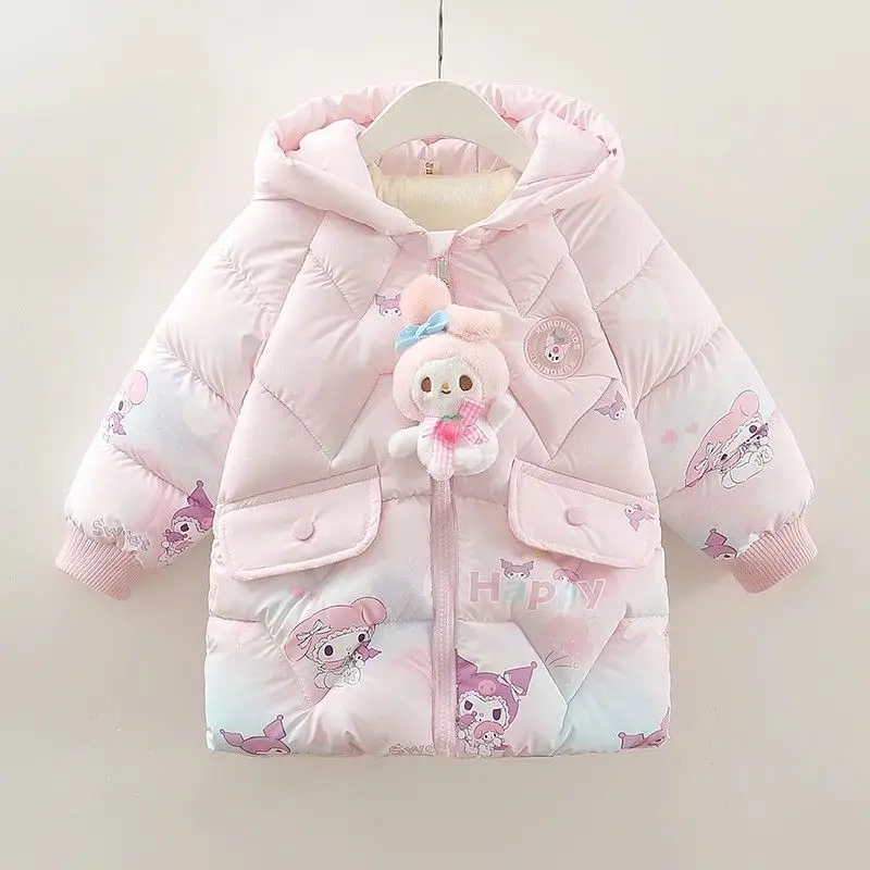 Sanrio Kawaii Anime My Melody Winter 2023 New Girls Quilted Kuromi Coat Cute Plush Overcoat Hooded Padded Jacket Toys for Kids
Sanrio Kawaii Anime My Melody Winter 2023 New Girls Quilted Kuromi Coat Cute Plush Overcoat Hooded Padded Jacket Toys for Kids