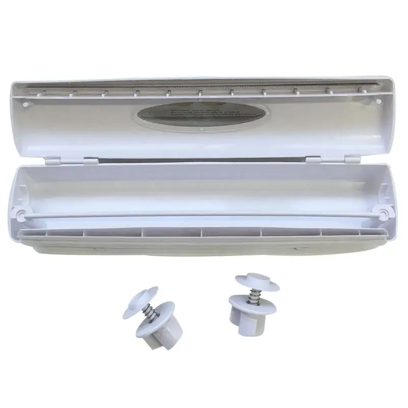Foil Dispenser Plastic Wrap Cutting Box Tablecraft Film Wrapper Dispenser Refillable Film Wrap Cutter Holder Kitchen supplies
Foil Dispenser Plastic Wrap Cutting Box Tablecraft Film Wrapper Dispenser Refillable Film Wrap Cutter Holder Kitchen supplies