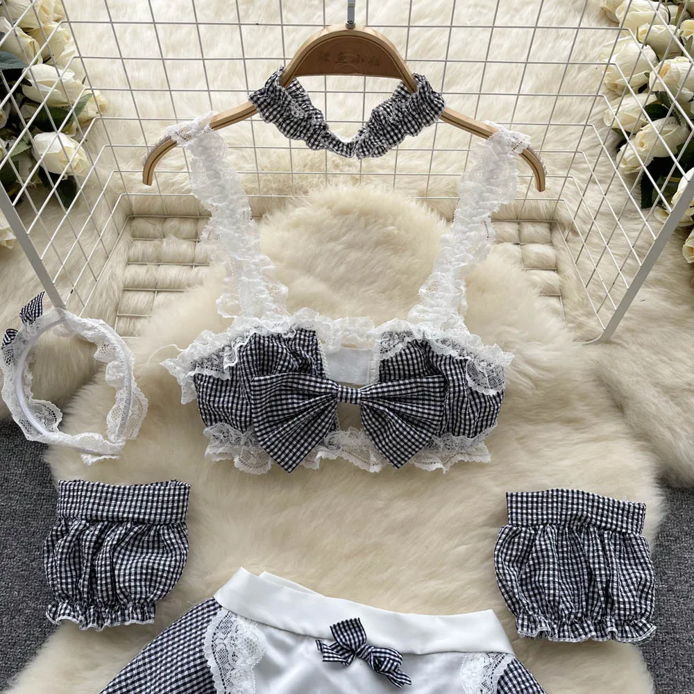 Maidservant Apron Dress Ladies Lace Sweet Erotic Three Pieces Sets Fashion Korean Style Plaid Cosplay Sexy Night Suits 154 Mallzona S57b3cc7a9d1b42c3947b12a3a2af505e0 Maidservant Apron Dress Ladies Lace Sweet Erotic Three Pieces Sets Fashion Korean Style Plaid Cosplay Sexy Night Suits Mallzona