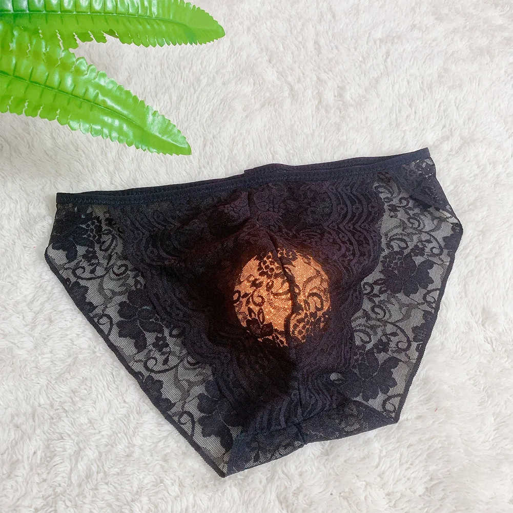 Sexy Lace Sheer Briefs Men Mesh Bulge Pouch Bikini Briefs Thongs Underwear Underpants Thin Section Breathable Sissy Clothing
Sexy Lace Sheer Briefs Men Mesh Bulge Pouch Bikini Briefs Thongs Underwear Underpants Thin Section Breathable Sissy Clothing
