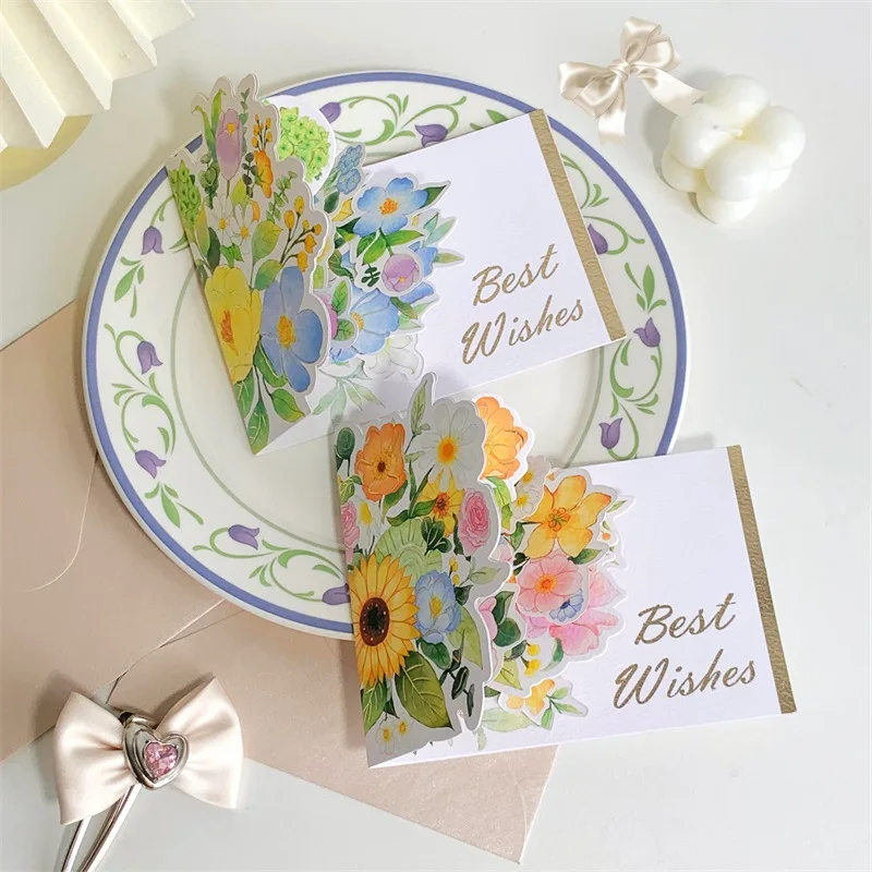 3D Flower Blessing Card with Envelope Foldable Best Wishes DIY Handwriting Greeting Card Holiday Supplies Hot Stamping Rose Card
3D Flower Blessing Card with Envelope Foldable Best Wishes DIY Handwriting Greeting Card Holiday Supplies Hot Stamping Rose Card