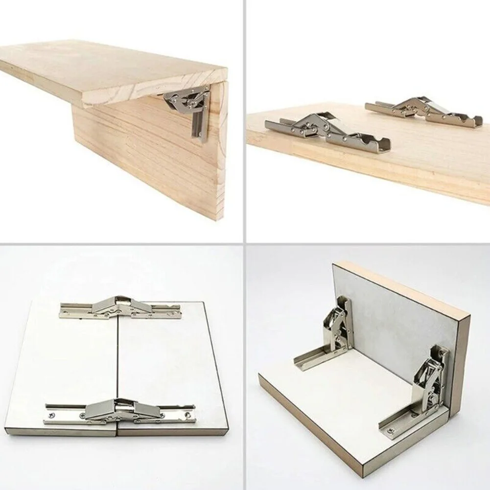 2PCS/Set 90 Degree Self-Locking Folding Hinges Hole-free Hinge Table Legs Brackets 90/180 Degree Flat Spring Folding Hinge 2PCS/Set 90 Degree Self-Locking Folding Hinges Hole-free Hinge Table Legs Brackets 90/180 Degree Flat Spring Folding Hinge