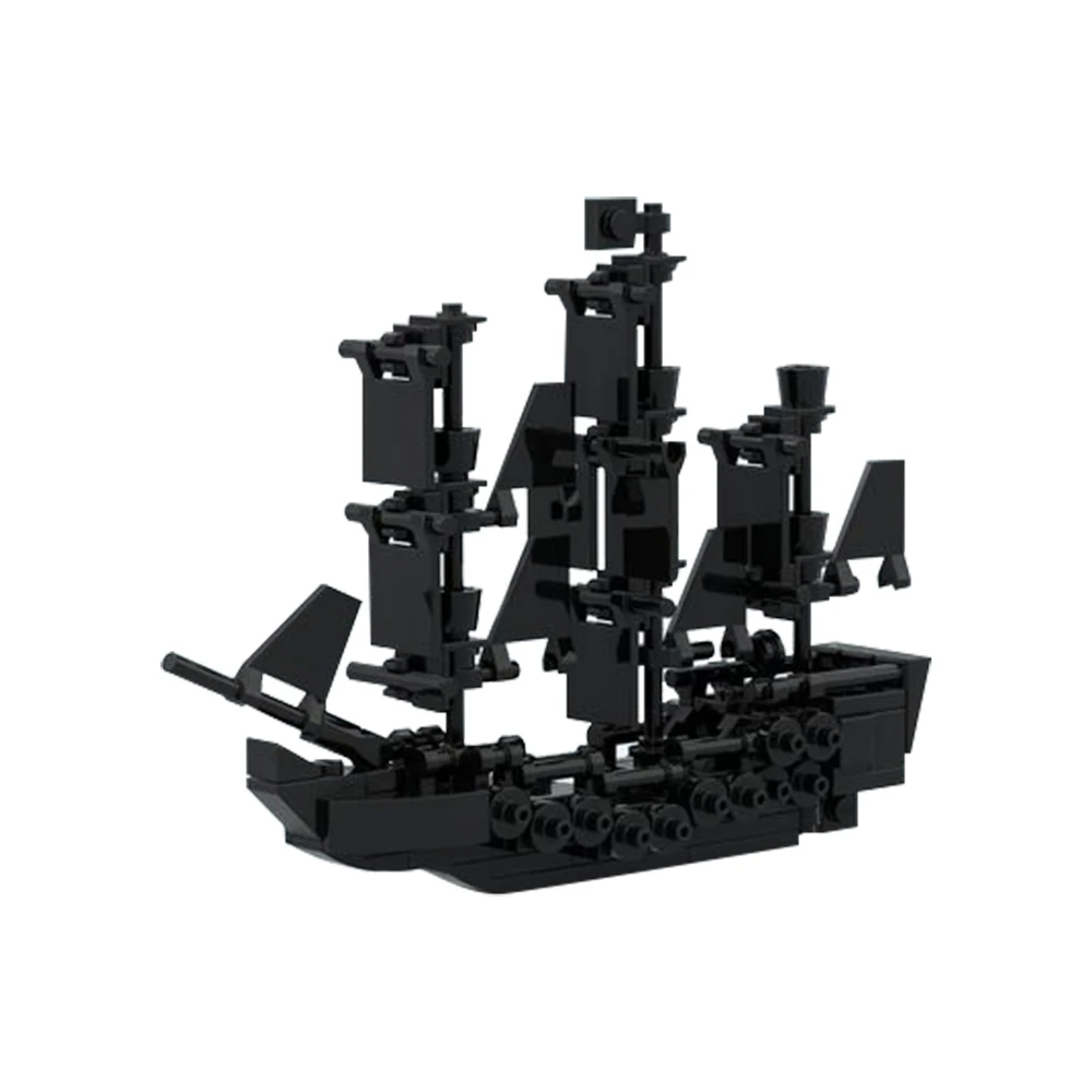 

MOC Creative Pirates The Black Pearl Ship Building Blocks Boat Model Caribbean Adventure Assemble Bricks Toy Gift For Kid Adult