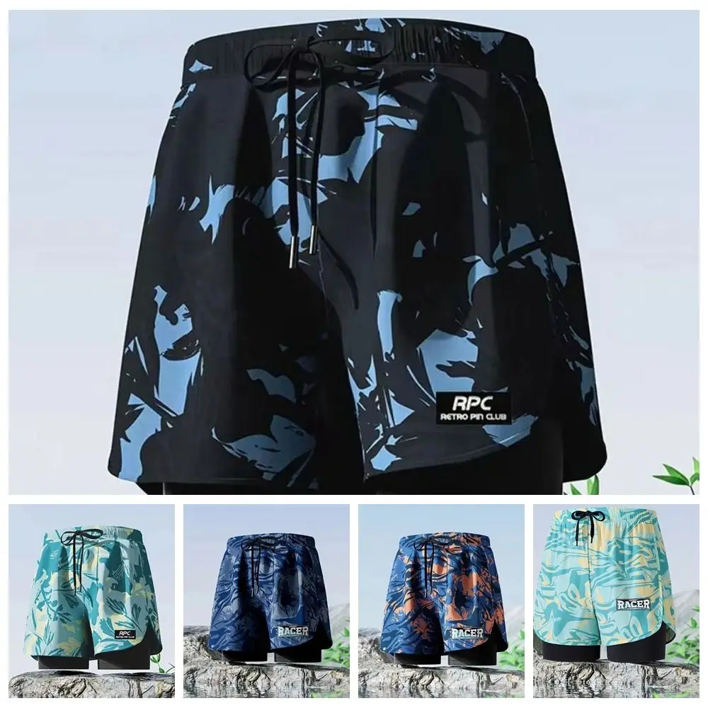 

Swimsuit Men's Swimming Trunks Printing Quick Drying Flat Angle Swim Trunks L-5XL Breathable Beach Pants Swim