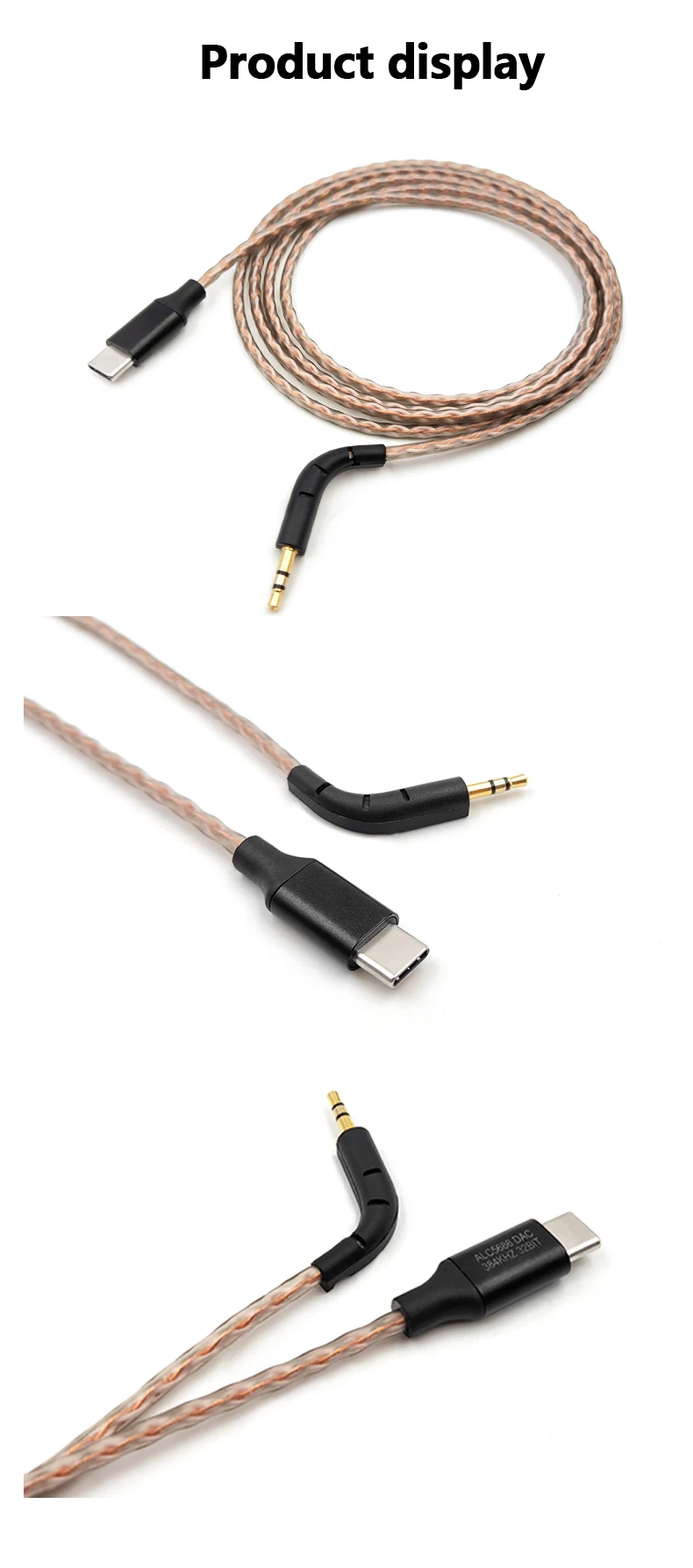 For B&W P7 Replaceable Headset TYPE-C to P7 Single Crystal Copper Upgrade Cable For B&W P7 Replaceable Headset TYPE-C to P7 Single Crystal Copper Upgrade Cable