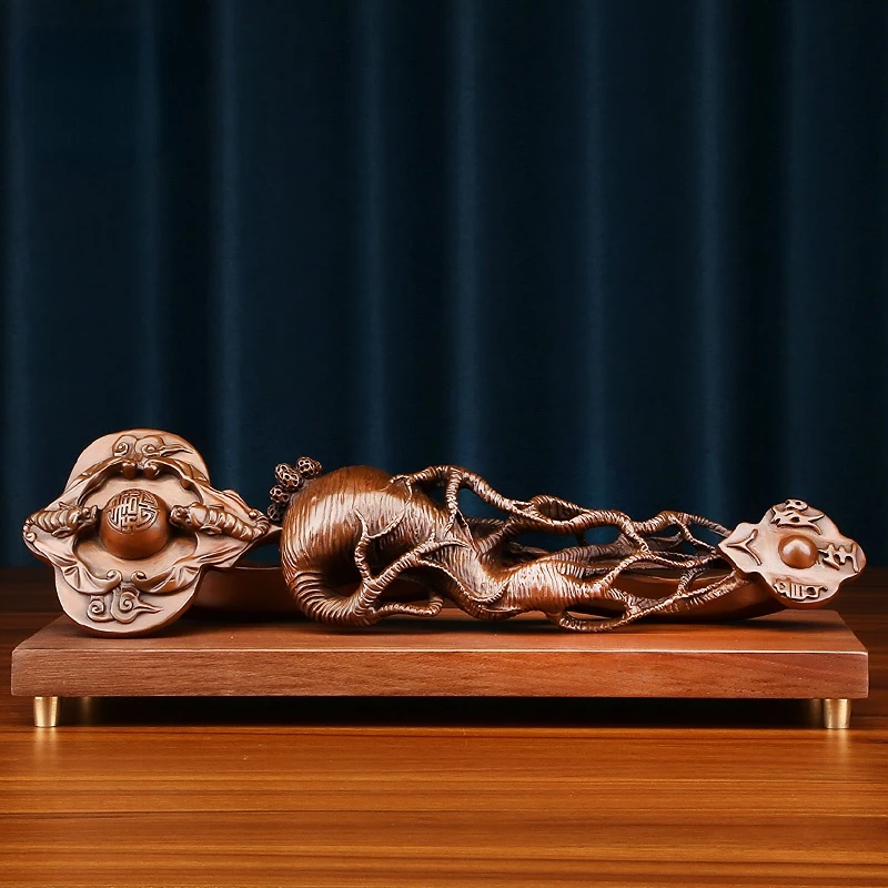 High-End Red Copper Ruyi Decoration Living Room Display Lucky Entrance Housewarming Decoration Office Opening Gift
High-End Red Copper Ruyi Decoration Living Room Display Lucky Entrance Housewarming Decoration Office Opening Gift