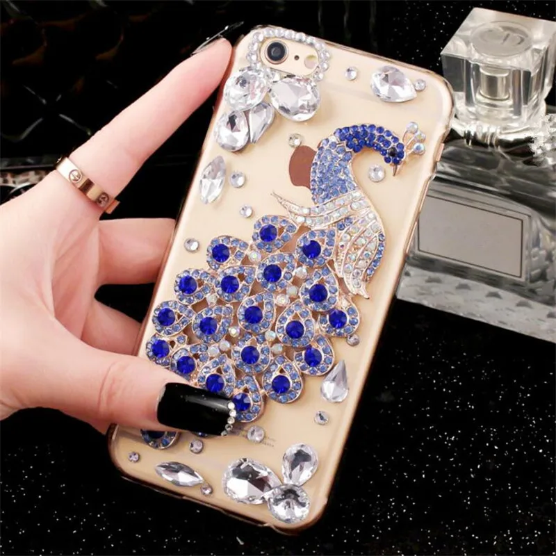 

Luxury Bling Crystal Rhinestone Peacock Gem Diamond Soft Cover Case For Samsung S8 S9 S10 S20 S21 S22 S23 PLUS Note10 20 Ultral
