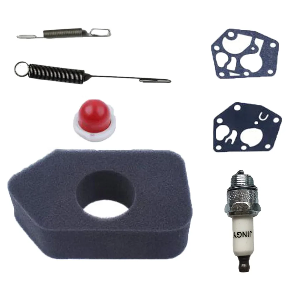 7pcs Engine Spring Air Filter Gaskets Spark Plug Kit Power Equipment Tools For Sprint 450 500 550 Lawn Mower Parts
7pcs Engine Spring Air Filter Gaskets Spark Plug Kit Power Equipment Tools For Sprint 450 500 550 Lawn Mower Parts