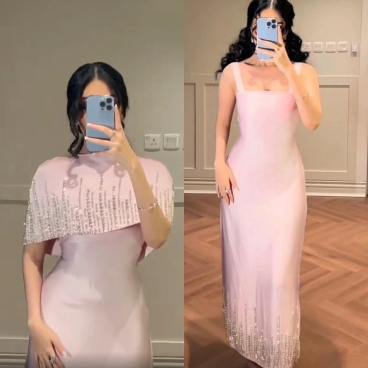 Sparkly Rhinestone Arabia Evening Dresses 2-Piece Ankle-length Cap Lace-Up Modern Style Prom Dresses Formal Occasion Party Dress
Sparkly Rhinestone Arabia Evening Dresses 2-Piece Ankle-length Cap Lace-Up Modern Style Prom Dresses Formal Occasion Party Dress