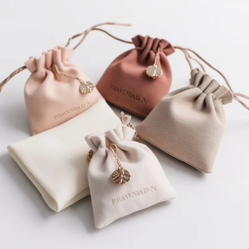

Customized product、Recyclable Custom Logo Printed Small Envelope Flap Necklace Earring Packaging Microfibre Jewelry Pouch With B