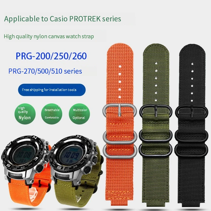 Выпуклый холщовый ремешок для часов CASIO PROTREK Series prg-260/270 prw-2500t /3500 /5000/5100, нейлоновый ремешок для часов
Выпуклый холщовый ремешок для часов CASIO PROTREK Series prg-260/270 prw-2500t /3500 /5000/5100, нейлоновый ремешок для часов