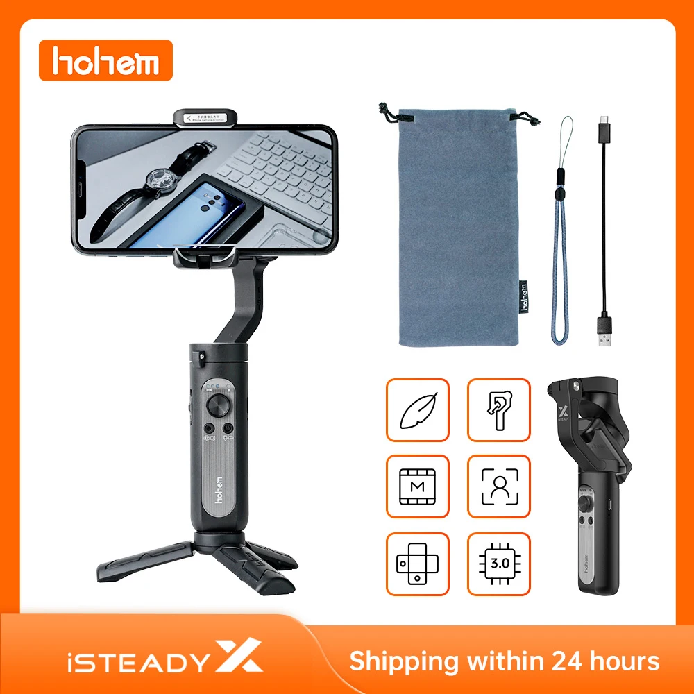 

Hohem iSteady X X2 XE Smartphone Gimbal 3-Axis Handheld Stabilizer Phone Selfie Stick Tripod for iPhone 13 Pro Max Xiaomi