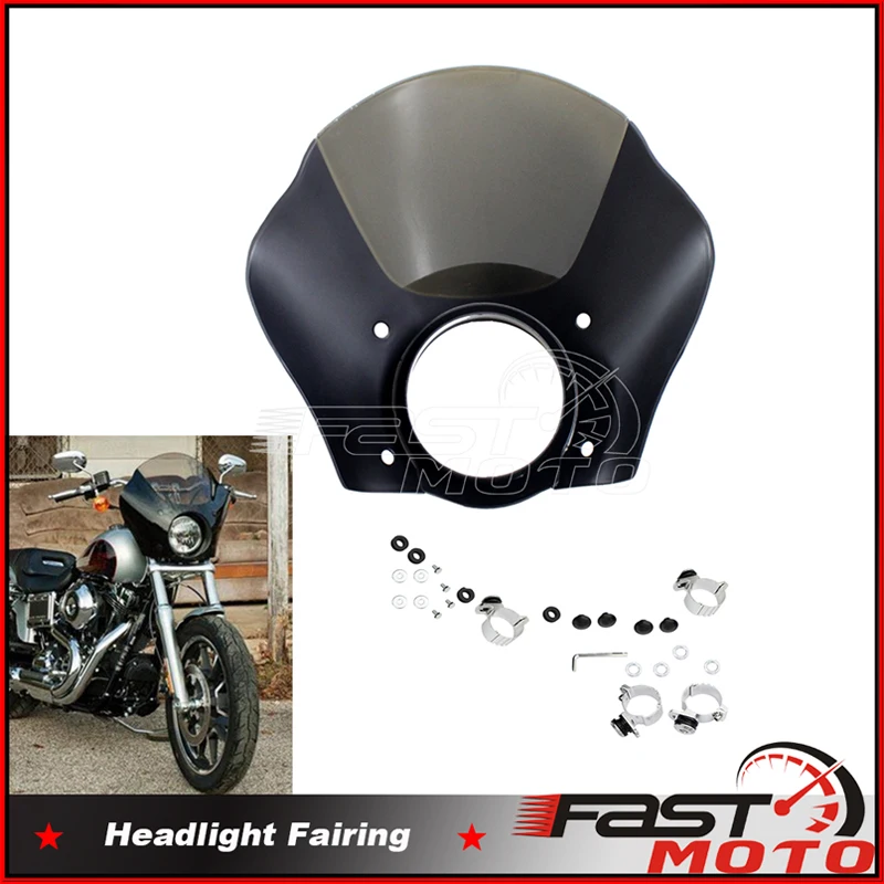 Smoke Windshield Gauntlet Headlight Headlamp Fairing for Harley Sportster Dyna Street Bob XL FXD FLD w/ Mounting Clamp Bracket
Smoke Windshield Gauntlet Headlight Headlamp Fairing for Harley Sportster Dyna Street Bob XL FXD FLD w/ Mounting Clamp Bracket