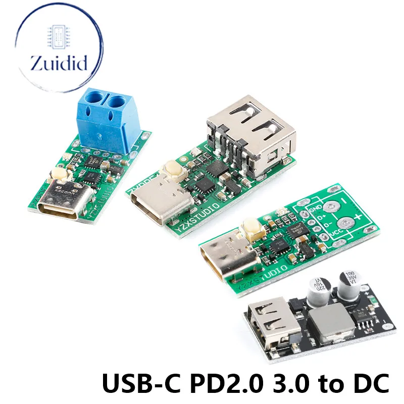 Type-C USB-C PD2.0 PD3.0 PD 2 3.0 to DC Fast Charge Charging Trigger Polling Detector Notebook Power Supply Change Board Module
Type-C USB-C PD2.0 PD3.0 PD 2 3.0 to DC Fast Charge Charging Trigger Polling Detector Notebook Power Supply Change Board Module
