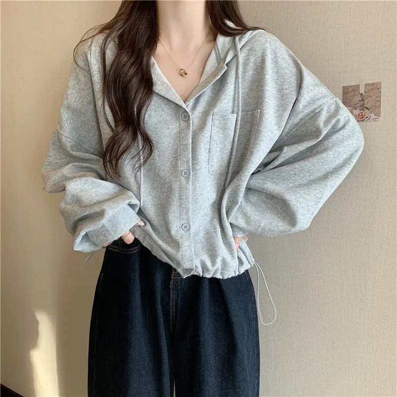 Yasuk Spring Winter Fashion Casual Button Women's Loose All-Match Sporty Girl Student Girl Zipper Hoodie Coat Elastic Hem
Yasuk Spring Winter Fashion Casual Button Women's Loose All-Match Sporty Girl Student Girl Zipper Hoodie Coat Elastic Hem