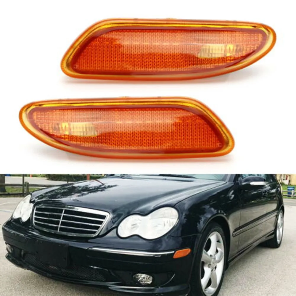2pcs Left & Right Side Marker Bumper Turn Signal Lights Fit For Mercedes-Benz W203 C-Class 2001-2007 #2038200721,2038200821
2pcs Left & Right Side Marker Bumper Turn Signal Lights Fit For Mercedes-Benz W203 C-Class 2001-2007 #2038200721,2038200821