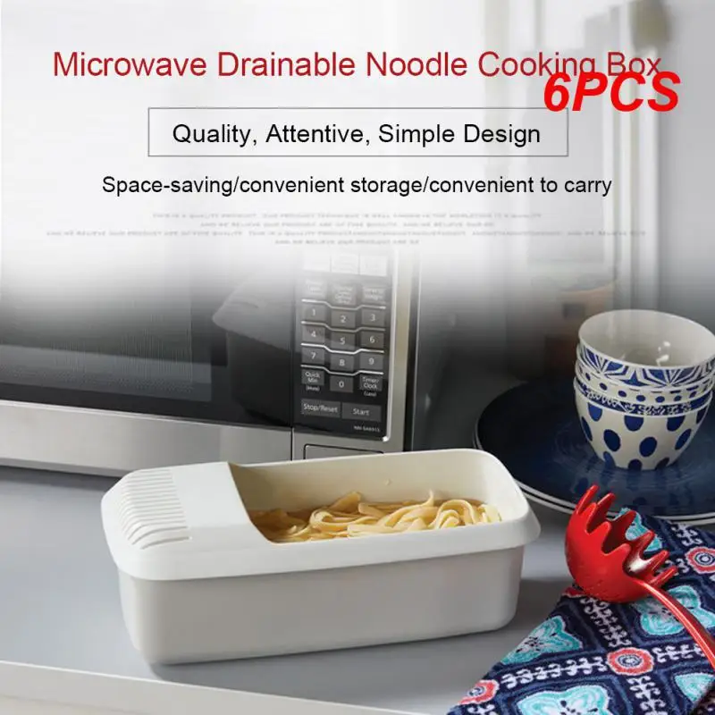 6PCS Microwave Pasta Cooker Spaghetti Noodle Cooking Box Heat Resistant Pasta Boat Steamer Noodle Box With Filter Kitchen
6PCS Microwave Pasta Cooker Spaghetti Noodle Cooking Box Heat Resistant Pasta Boat Steamer Noodle Box With Filter Kitchen