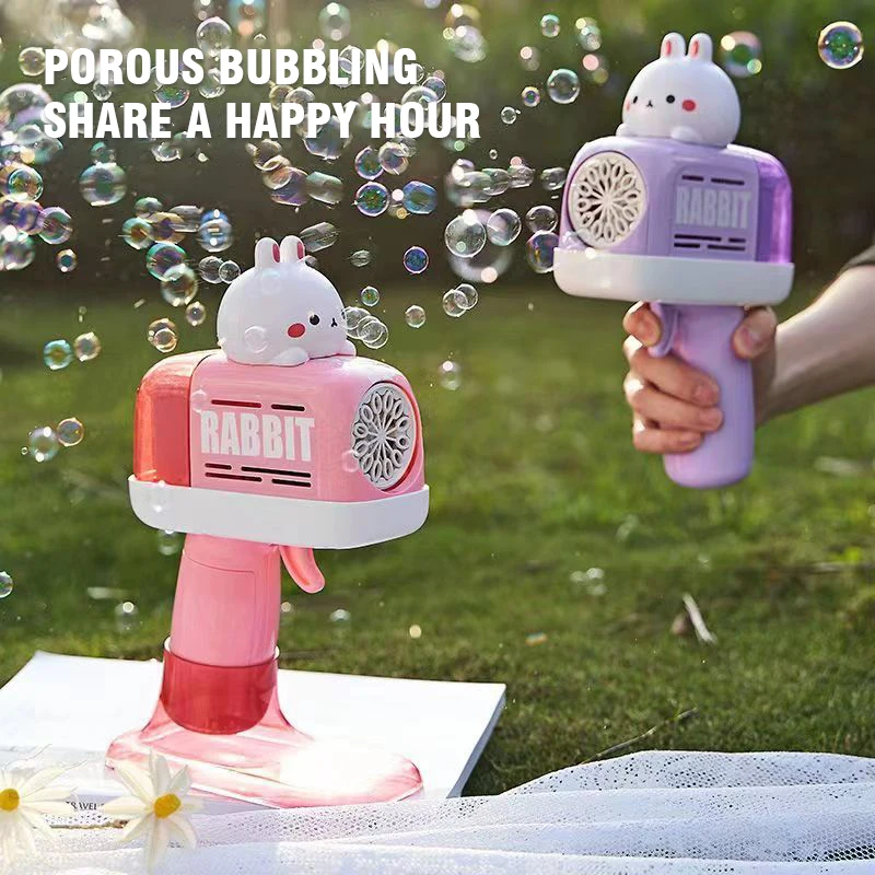 Cartoon Rabbit Pets Bubble Gun Children Hand-held Blowing Soap Bubbles Machine Automatic Non-leakage Wedding Party Kids Toys 
Cartoon Rabbit Pets Bubble Gun Children Hand-held Blowing Soap Bubbles Machine Automatic Non-leakage Wedding Party Kids Toys