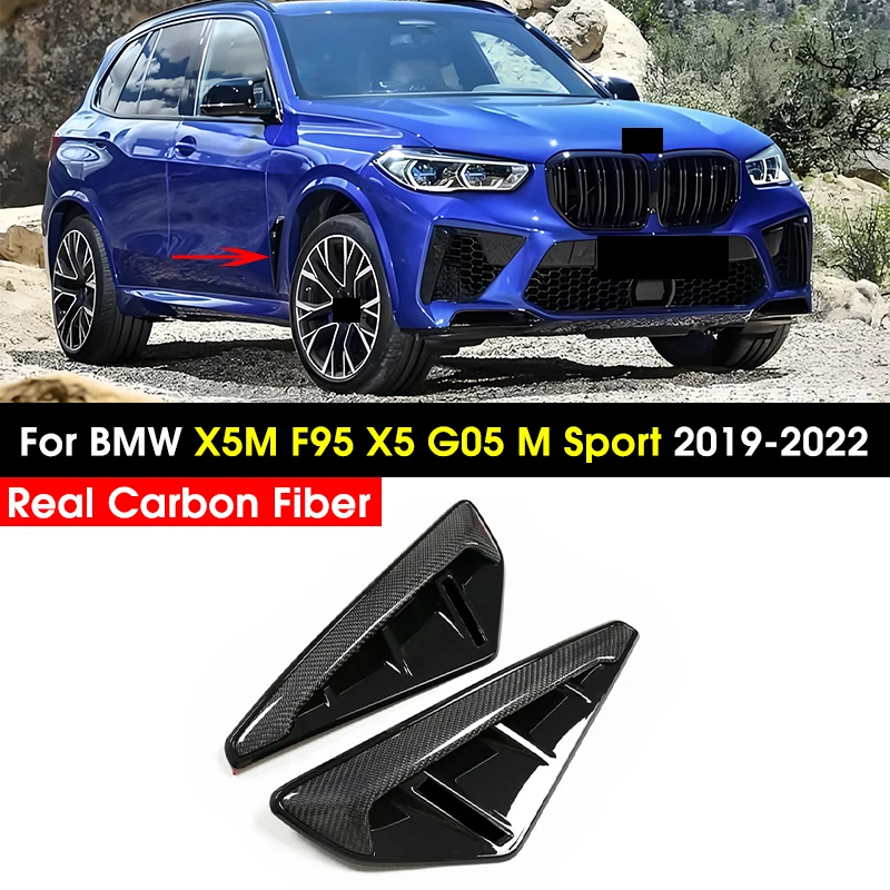 

Carbon Fiber Replacement Side Fender Cover For BMW X5 G05 M Sport X5M F95 2019-2022 MP Style Car Side Air Intake Vent Cover Trim