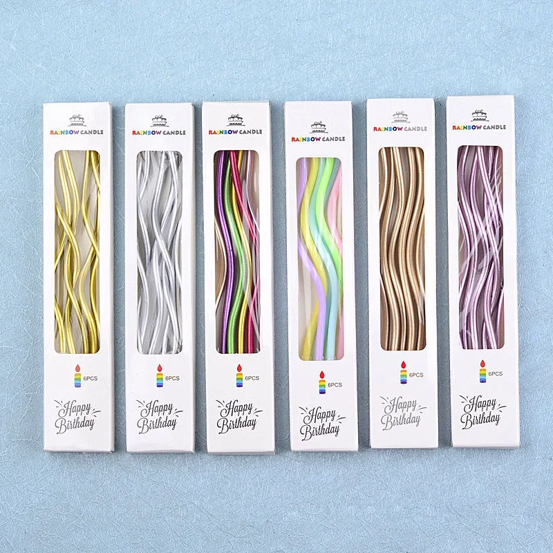6Pcs/lot Creative Threaded Candle Curved Spiral Cake Candle Long Multicolor Colored Curving Cake Safe Flames Kids Birthday
6Pcs/lot Creative Threaded Candle Curved Spiral Cake Candle Long Multicolor Colored Curving Cake Safe Flames Kids Birthday