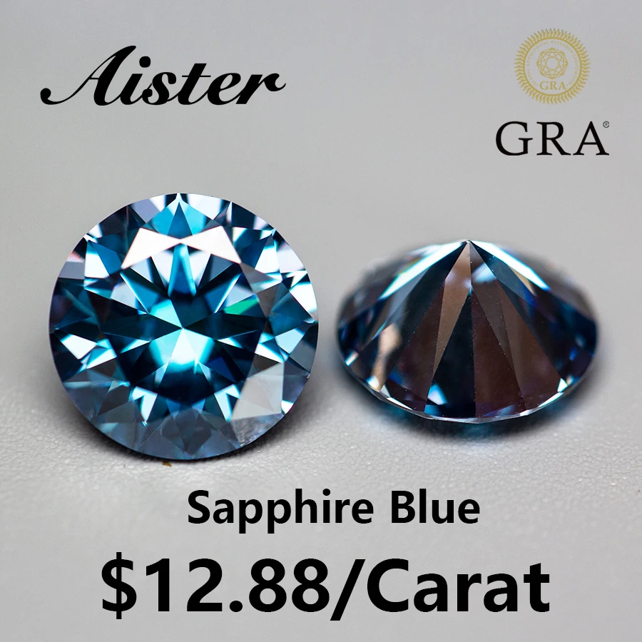 New Sapphire Blue Moissanite Diamond Moissanita Loose Gemstone Passed Diamond Tester VVS1 with GRA Report for Jewelry
New Sapphire Blue Moissanite Diamond Moissanita Loose Gemstone Passed Diamond Tester VVS1 with GRA Report for Jewelry
